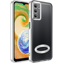 Pilanix Samsung Galaxy A04S Kılıf Renkli Kenarlı Parlak Logo Açık Omega Silikon
