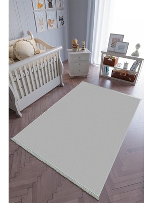 10 Post Onlineçocuk Odası Halısı Gri Yolluk Kaymaz Yuvarlak Oval Kesme Ince Yıkanabilir Halı