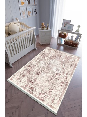 10 Post Onlineçocuk Odası Halısı Ekru Yolluk Kaymaz Yuvarlak Oval Kesme Ince Yıkanabilir Halı