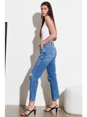 Wrangler Wild West Straight %100 Pamuk Yüksek Bel Jean Pantolon