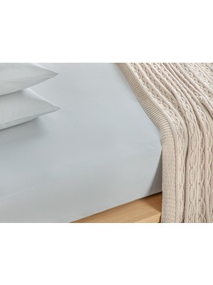 English Home Novella Premium Soft Cotton Çift Kişilik Lastikli Çarşaf Takımı 160 x 200 cm Gri