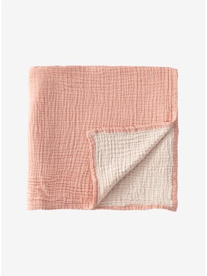 Cocoon %100 Pamuk 4 Kat Müslin Bebek Battaniyesi Mercan Rengi / Açık Pembe 100x120