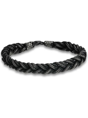 925 Gümüş Gümüş Kazaziye Örgü Bileklik