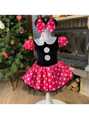 Beşik Kostüm Pembe Mickey Mouse Elbisesi, Kızlar Için Parti Elbisesi