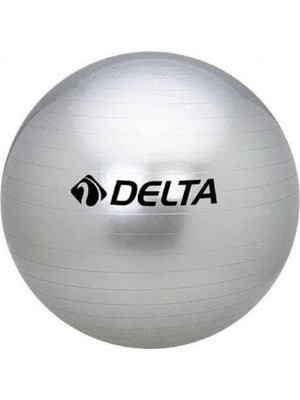 Delta Gümüş 65 cm Dura-Strong Deluxe Pilates Topu Tekil Kullanım Amacı ile Standart Beden