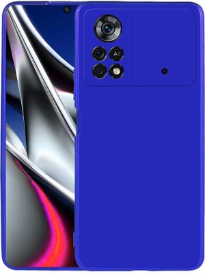 Case 4U Xiaomi Poco X4 Pro 5G Kılıf Klasik Mat Renkli Yumuşak Premier Silikon Saks Mavi