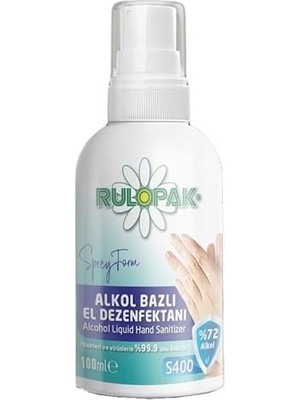 Rulopak Alkol Bazlı El Dezenfektanı Sprey 100 ml