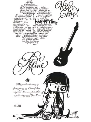 BP Tattoo Müzik Dinleyen Çocuk Yazılı Geçici Dövme