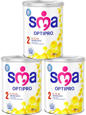 Sma Optipro 2 Numara 800 gr Sütlü Devam Sütü 6-12 Ay Bebekler İçin 2400 gr Paket