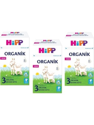 Hipp 3 Organik Keçi Sütü Bazlı Atıştırmalık 400 gr x 3 Adet 12 - 24 Ay İçin Doğal Sütlü