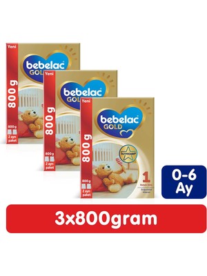 Bebelac Gold 1 Bebek Sütü 2400 G 0-6 Ay Sütlü İçerik ile Besleyici Atıştırmalık