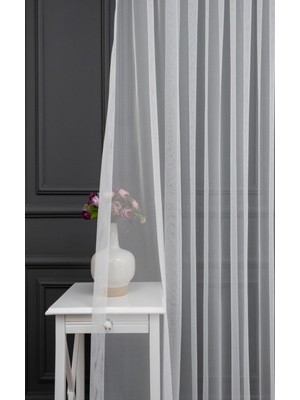 Evdepo Home Taç Grek 1/2,5 Normal Pile Tül Perde Tek Kanat - Ekru 100 x 240 cm