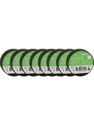 Schneider Electric 2420103 İzole Bant Siyah 19X20 Metre 8'li Paket