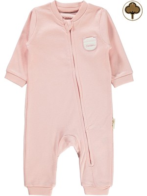 Civil Baby Bebek Organik Patikli Tulum 0-6 Ay Pembe
