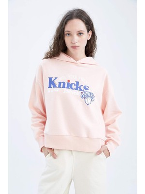 DeFacto Fit NBA New York Knicks Kapüşonlu Sweatshirt Z2300AZ22WN
