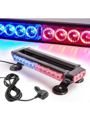 Drs Tuning Çakar Lamba Çift Taraflı 30 LED Mavi-Kırmızı 38*16,5*7,5 cm / LAPA522