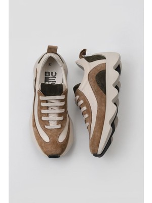 Bueno Shoes Taba Multi Deri Kadın Sneakers