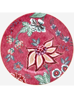 Pip Studio Flower Festival Kırmızı Porselen Pasta Tabağı 17 cm
