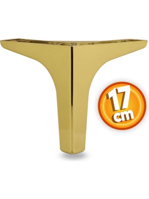 Badem10 Sedef Lüks Mobilya Kanepe Sehpa Tv Ünitesi Koltuk Ayağı 17 cm Gold Altın Baza Ayakları