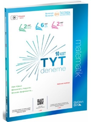 ÜçDörtBeş Yayınları TYT Matematik 10 Lu Deneme