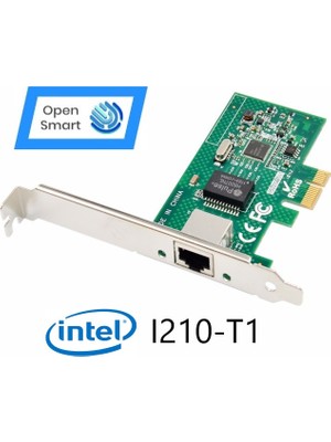 Open Smart 1 Port Intel I210-T1 1gbe Pcıe X1 Ethernet Kart - OPS7204NT