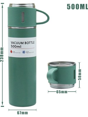 Keyfim Shop Kişiye Özel Üçlü Bardak Paslanmaz Çelik Termos Seti