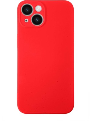 Case World Apple iPhone 14 Plus ile Uyumlu Kapak Içi Kadife Kamera Korumalı Lansman Silikon ile Uyumlu Kılıf - Kırmızı