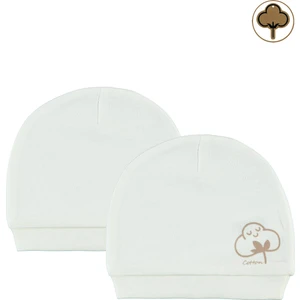 Civil Baby Bebek Organik 2'li Şapka 0+ Ay Ekru