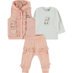 Civil Baby Kız Bebek 3'lü Takım 6-18 Ay Pudra