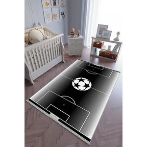 10 Post Onlineçocuk Odası Halısı Siyah Beyaz Futbol Yolluk Kaymaz Yuvarlak Oval Kesme Ince Yıkanabilir Halı