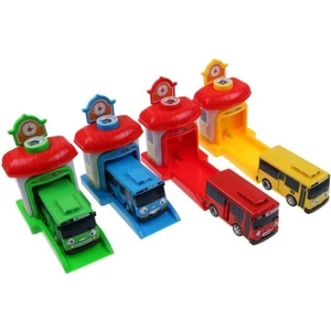 4 Lü Set Tayo Otobüs ve Garaj Seti Tayo Oyuncakları Tayo Otobüs Garajı