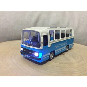 Mk Model Model Maket 1/27 Ölçek Nostalji Halk Otobüsü Sesli ve Işıklı (Mavi)