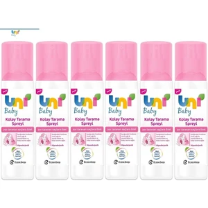 Uni Baby Uni Baby Kolay Saç Tarama Spreyi 200ML (6 Lı Set) Zor Taranan Saçlara Özel
