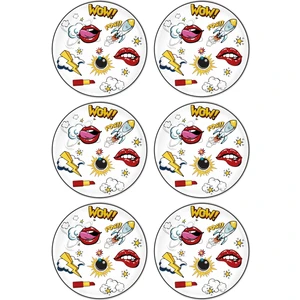 The Mia Popart Servis Tabağı 6 Lı Set 26 cm
