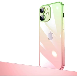 Kny Apple iPhone 12 Kılıf Renk Geçişli Parlak Sert Senkron Kapak