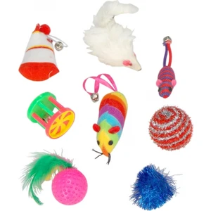 8 Parça Interaktif Kedi Oyuncak Seti - Çıngıraklı Oyuncak Seti