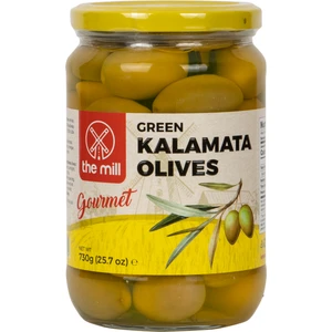 The Mill Gurme Yeşil  Kalamata Zeytin 730 g Cam Kavanoz - Çekirdekli - Salamura - Kalamata Tipi İşleme Yöntemi - Oleik Asitce Zengin - Parlak ve Kırmızımsı Yeşil  Renk - Pastörize