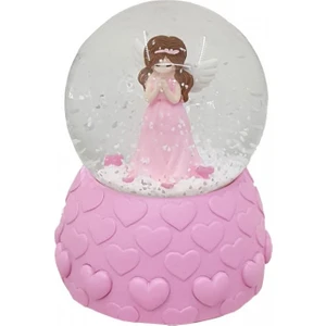 Hediye Kesesi Pembe Peri Işıklı Romantik Kar Küresi