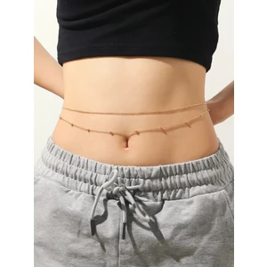 X-lady Accessories Altın Renk Sf  ve Top Zincir Katmanlı Bel Zinciri Gold - 2101