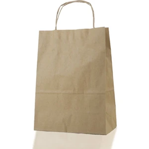 Ecen Plast Çanta Kraft 18X25X10 cm Burgu Sap Kraft