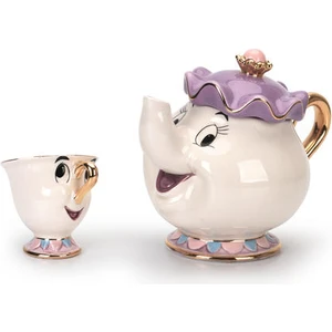 Güzellik ve Canavar Çaydanlık Seti Kupa Mrs Potts Chip Çay Potu Bardak Hediye | Sürahi