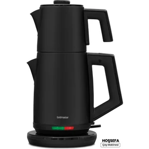 Hoşsefa Mat Siyah 2200 Watt Paslanmaz Damlatmayan Çelik Çay Makinesi ve Su Isıtıcısı