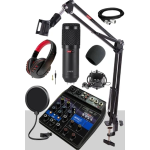 Mix Paket-2 Stüdyo Youtuber Podcast Kayıt Ekipman Seti