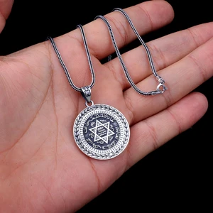 925 Ayar Gümüş Hz Süleyman Mührü Model Kolye