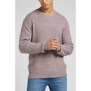 Regular Fit Normal Kesim Bisiklet Yaka Mor Triko Kazak