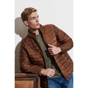Regular Fit Normal Kesim Dik Yaka Kiremit Şişme Mont