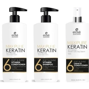 Keratin Seti Şampuan 1000 ml - Krem 1000 ml - Süt 250 ml Saç Bakım