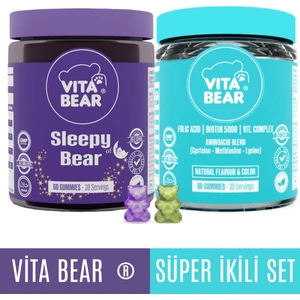 Vita Bear Vitabear Sleepy Bear 60 Adet + Strong Hair 60 Adet