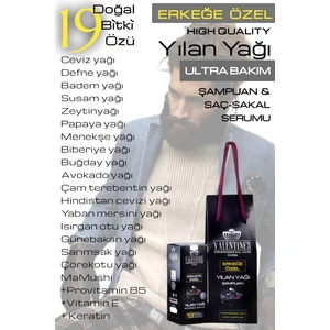 Valentines Professional Erkeğe Özel 19 Doğal Bitki Özü Içeren Premium Serisi Yılan Yağı Şampuan ve