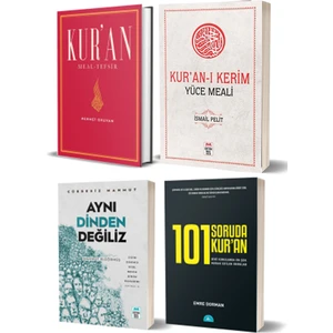 Kur'an Meal Tefsir & Kur'an'ı Kerim Yüce Meali & Aynı Dinden Değiliz & 101 Soruda Kur'an 4 Kitap Set